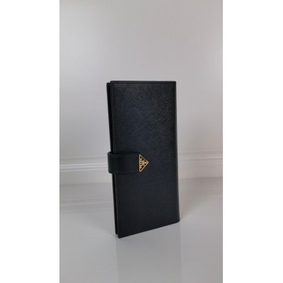 Prada Large Wallet in Black Saffiano Leather