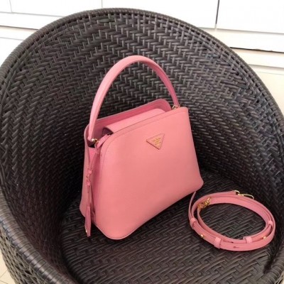 Prada Matinee Mini Bag In Pink Saffiano Leather