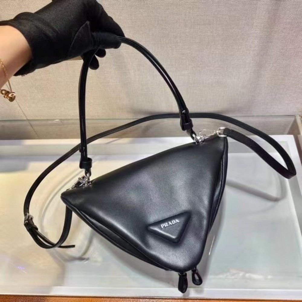 Prada Padded Bag In Black Nappa Leather