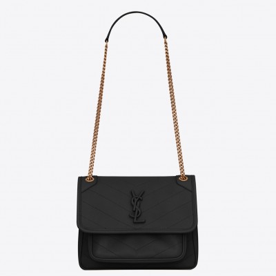 Saint Laurent Baby Niki Bag In Black Lambskin LDBS244995