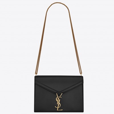 Saint Laurent Black Cassandra Monogram Clasp Bag LDBS245011