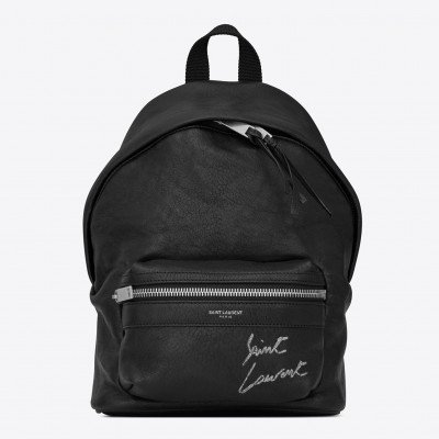 Saint Laurent Black Mini Toy City Embroidered Backpack LDBS245022