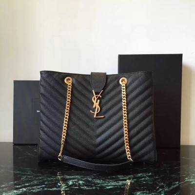 Saint Laurent Black Monogram Tote Bag LDBS245024