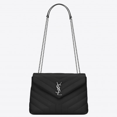 Saint Laurent Black Small Loulou Chain Bag LDBS245028