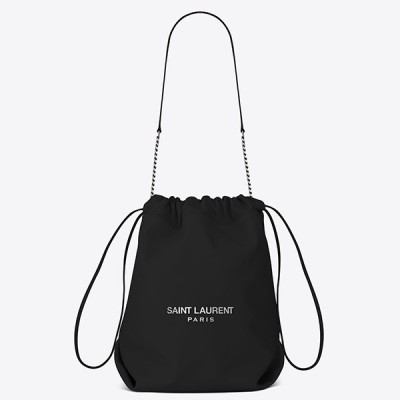 Saint Laurent Black Teddy Drawstring Bag LDBS245030