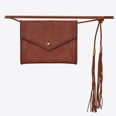 Saint Laurent Brown Envelope Belt Bag LDBS245037