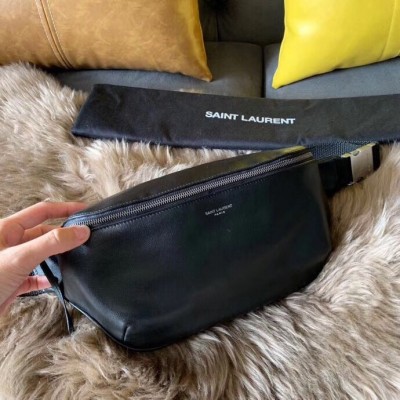 Saint Laurent Classic Belt Bag In Soft Black Leather LDBS245063