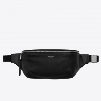 Saint Laurent Classic Belt Bag In Soft Black Leather LDBS245063