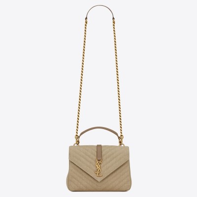 Saint Laurent College Medium Bag In Linen Canvas LDBS245067