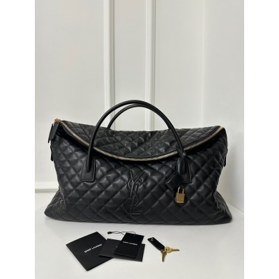 Saint Laurent Es Giant Travel Bag In Black Quilted Leather LDBS245079