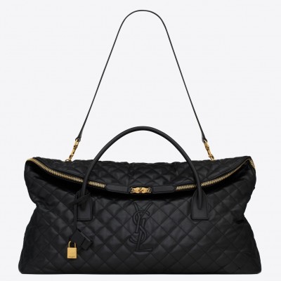 Saint Laurent Es Giant Travel Bag In Black Quilted Leather LDBS245079