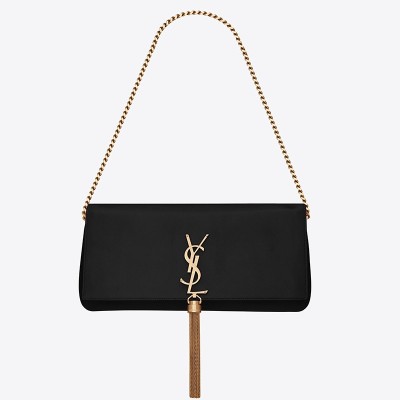 Saint Laurent Kate 99 Shoulder Bag In Black Lambskin LDBS245106