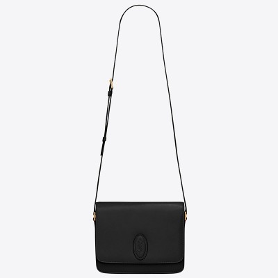 Saint Laurent LE 61 Medium Saddle Bag In Black Leather LDBS245160