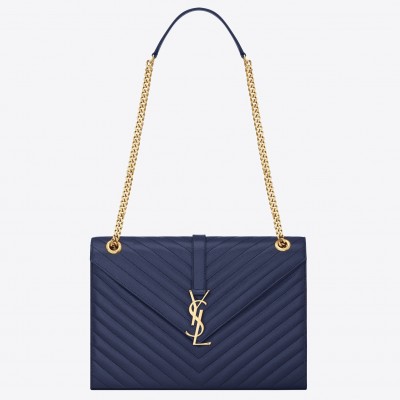 Saint Laurent Large Monogramme Envelope Navy Shoulder Bag LDBS245124