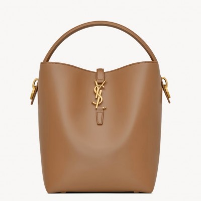 Saint Laurent Le 37 Large Bucket Bag in Caramel Leather LDBS245138