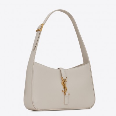 Saint Laurent Le 5 a 7 Hobo Bag In White Leather LDBS245148