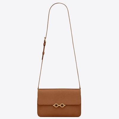 Saint Laurent Le Maillon Bag In Brown Calfskin LDBS245164