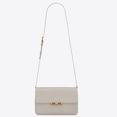 Saint Laurent Le Maillon Bag In White Calfskin LDBS245165