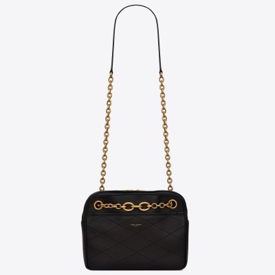 Saint Laurent Le Maillon Small Chain Bag In Black Lambskin LDBS245168