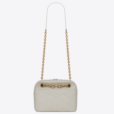 Saint Laurent Le Maillon Small Chain Bag In White Lambskin LDBS245169