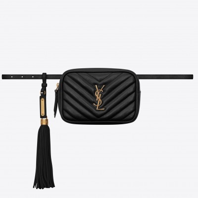 Saint Laurent Lou Belt Bag In Black Calfskin LDBS245175