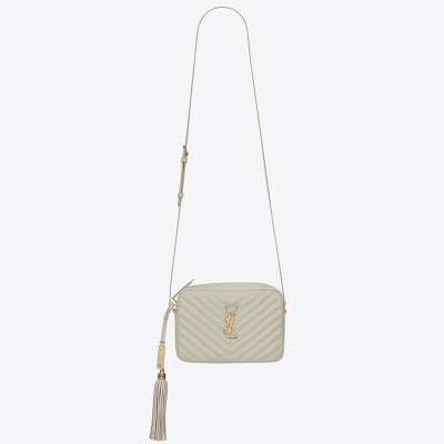 Saint Laurent Lou Camera Bag In White Leather LDBS245186