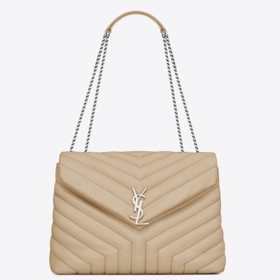 Saint Laurent Loulou Medium Bag In Powder Matelasse Leather LDBS245191