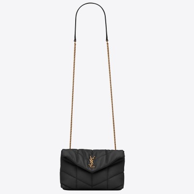 Saint Laurent Loulou Puffer Toy Bag In Black Lambskin LDBS245206