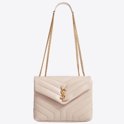 Saint Laurent Loulou Small Bag In Beige Matelasse Leather LDBS245209