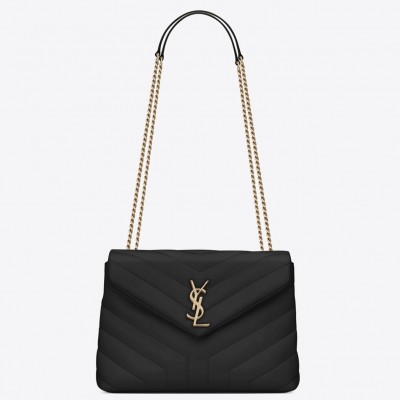 Saint Laurent Loulou Small Bag In Black Matelasse Leather LDBS245211