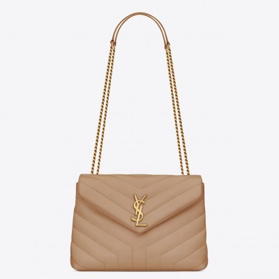 Saint Laurent Loulou Small Bag In Dark Beige Leather LDBS245213