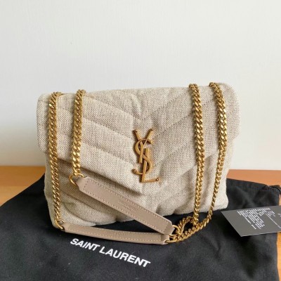 Saint Laurent Loulou Small Bag In Linen Canvas LDBS245214