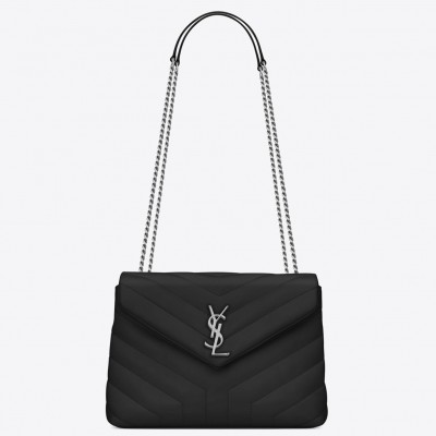 Saint Laurent Loulou Small Bag In Noir Matelasse Leather LDBS245215