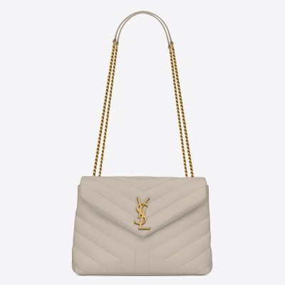 Saint Laurent Loulou Small Bag In White Matelasse Leather LDBS245217