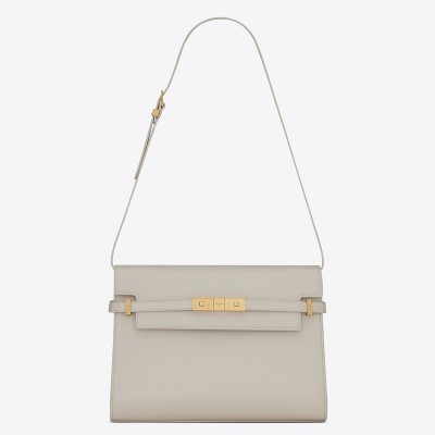 Saint Laurent Manhattan Baguette Bag In White Calfskin LDBS245225