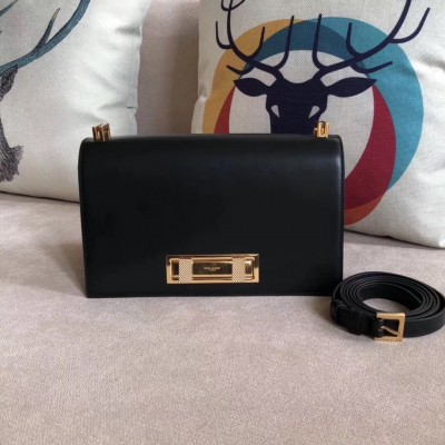 Saint Laurent Medium Domino Bag In Black Calfskin LDBS245244