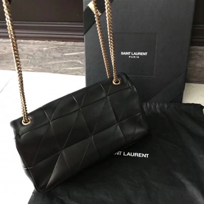 Saint Laurent Medium Jamie Bag In Black Patchwork Leather LDBS245255