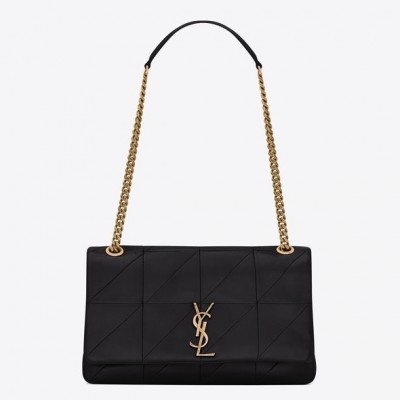 Saint Laurent Medium Jamie Bag In Black Patchwork Leather LDBS245255