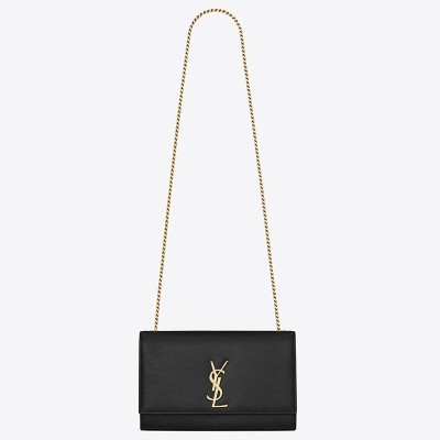 Saint Laurent Medium Kate Bag In Black Grained Leather LDBS245258