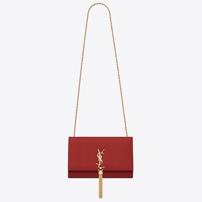 Saint Laurent Medium Kate Bag With Tassel In Red Smooth Leather LDBS245270