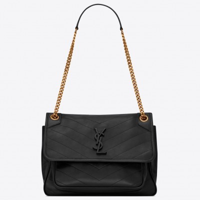 Saint Laurent Medium Niki Bag In Black Lambskin LDBS245276