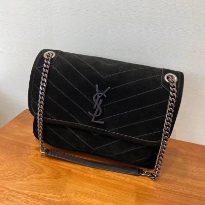 Saint Laurent Medium Niki Bag In Black Suede LDBS245277