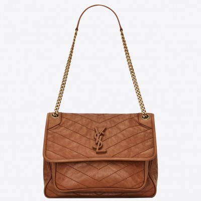 Saint Laurent Medium Niki Bag In Brown Calfskin LDBS245279