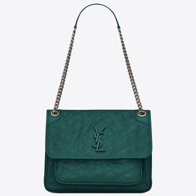 Saint Laurent Medium Niki Bag In Turquoise Vintage Leather LDBS245288