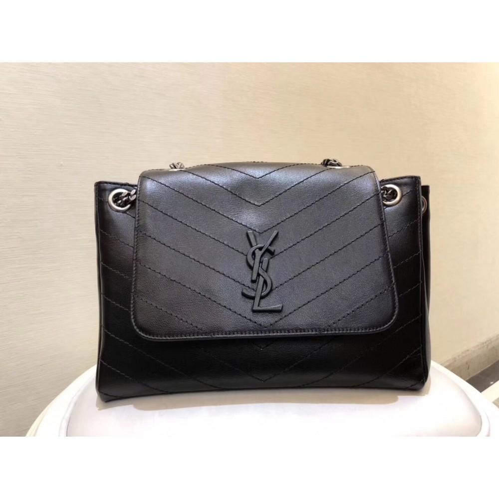 Saint Laurent Medium Nolita Bag In Black Vintage Leather LDBS245296