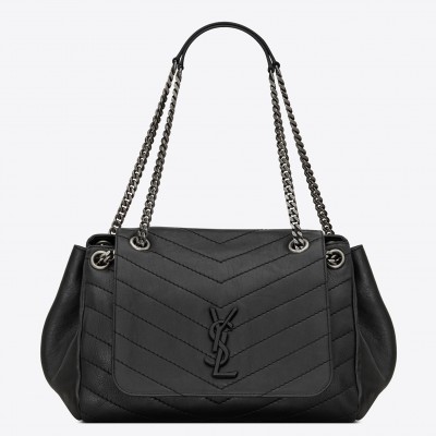 Saint Laurent Medium Nolita Bag In Black Vintage Leather LDBS245296