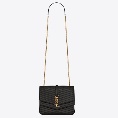 Saint Laurent Medium Sulpice Bag In Black Matelasse Leather LDBS245299