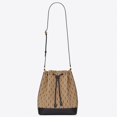 Saint Laurent Monogram All Over Bucket Bag In Canvas LDBS245311