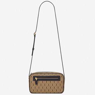 Saint Laurent Monogram All Over Camera Bag In Canvas LDBS245315