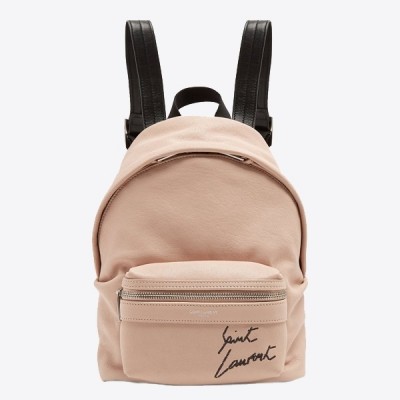 Saint Laurent Nude Mini Toy City Embroidered Backpack LDBS245346